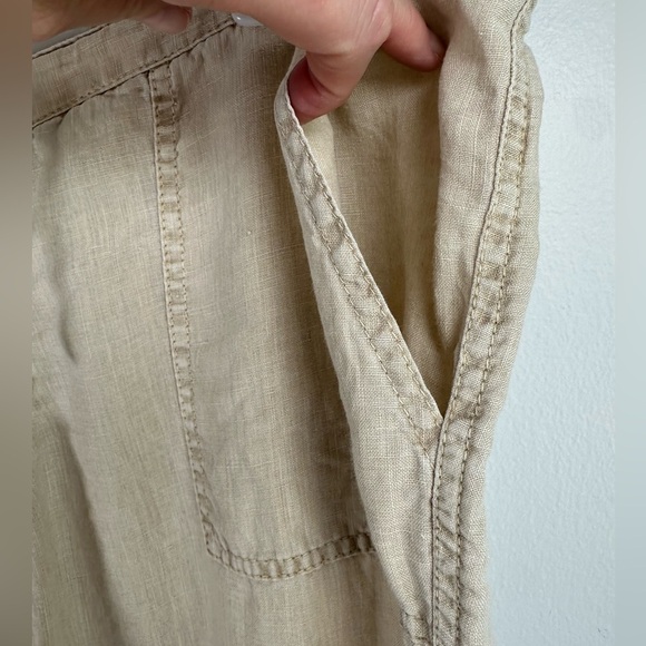 Victoria's Secret Tan Drawstring Linen Pants Size 12s - Picture 3 of 7
